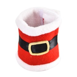 Świąteczna dekoracja łap dla psa, czerwony, 17cm, na rzep, 2szt./op.