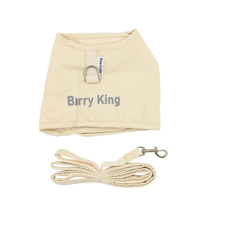 Zestaw, szelki+smycz, dla psa, ecru, płótno nylonowe, rozmiar L