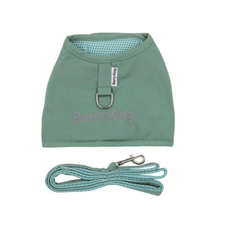 Zestaw, szelki+smycz, dla psa, zielony, płótno nylonowe, rozmiar L