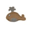 Barry King wieloryb z mocnego materiału brązowy  11 x 9 cm