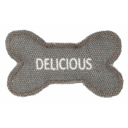 Barry King kość z mocnego materiału szara  10,5 x 6 cm