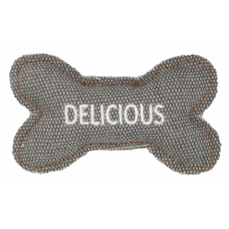 Barry King kość z mocnego materiału szara  10,5 x 6 cm