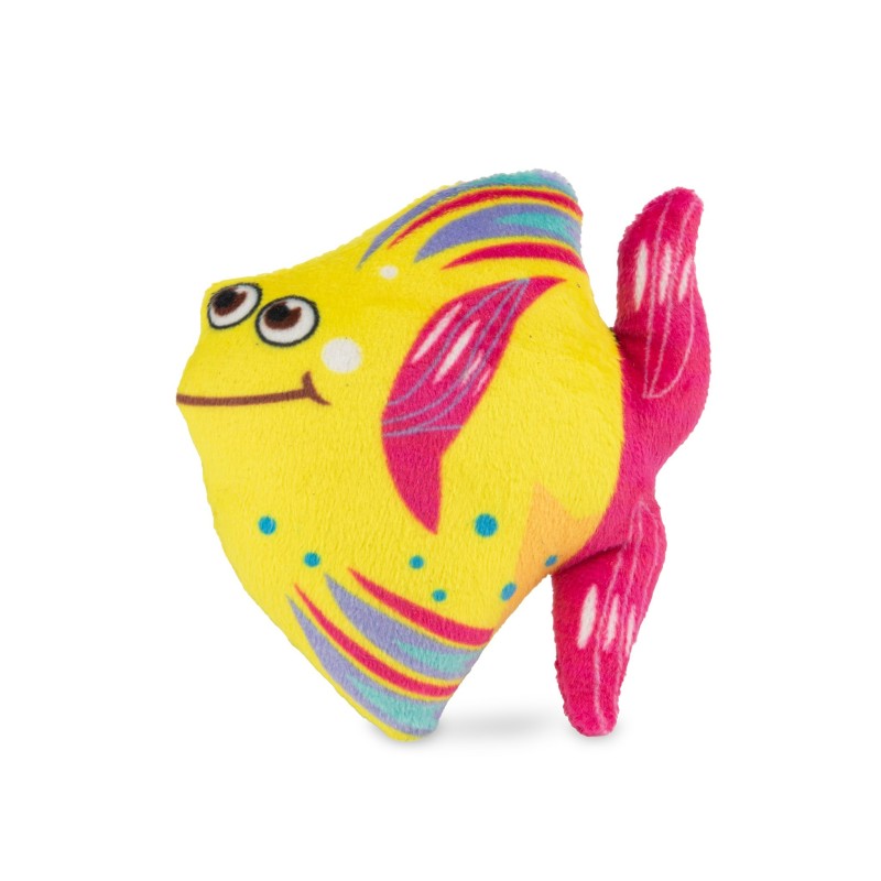 Zabawka, dla kota, żółta ryba, pluszowa, 8,5 cm