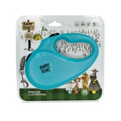 Smycz automatyczna dla psa turkusowa M - sznurek 5m, do 20kg