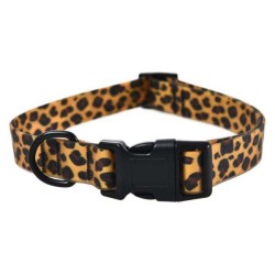 Wodoodporna obroża dla psa, PVC, panterka, 2x35-55cm