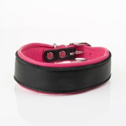 Obroża Skóra Łoś "Strong" 40mm/45cm różowy