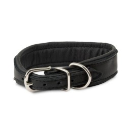 Obroża Skóra Łoś "Strong" 40mm/55cm czarny