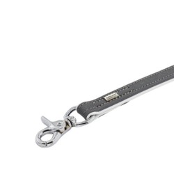 Smycz skórzana, 20 mm / 100 cm, szary/biały