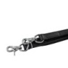 Smycz skórzana, 20 mm x 200 cm, czarny,  przeszywana