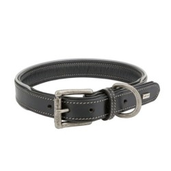 Obroża skórzana, L: 53-63 cm/30 mm, czarny