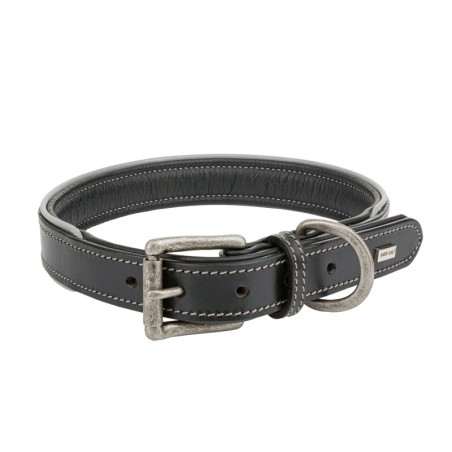 Obroża skórzana, L: 53-63 cm/30 mm, czarny