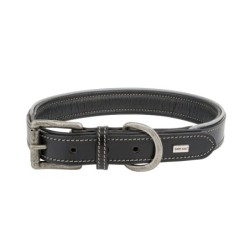 Obroża skórzana, L: 53-63 cm/30 mm, czarny