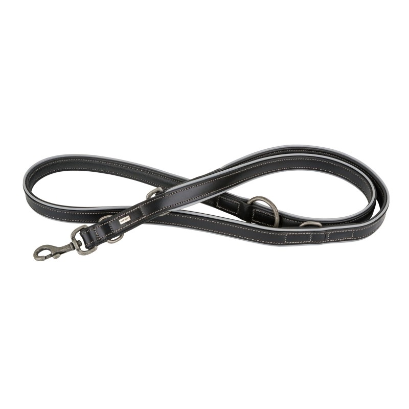 Smycz skórzana, 25 mm / 200 cm, czarna