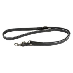 Smycz skórzana, 25 mm / 200 cm, czarna
