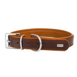 Obroża skórzana, XL: 48-58 cm/30 mm, jasny brąz