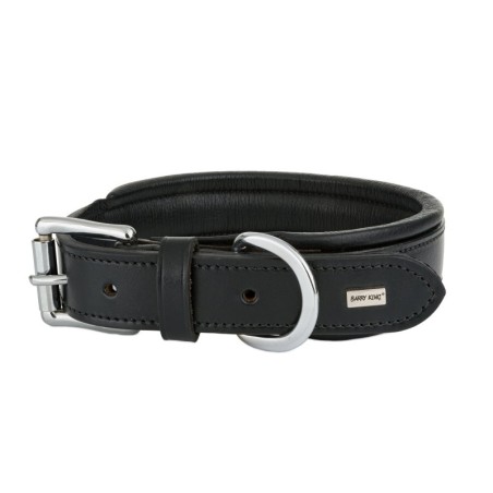 Obroża skórzana, L: 44-54 cm/42 mm, czarny,  przeszywana