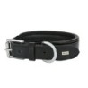 Obroża skórzana, L: 44-54 cm/42 mm, czarny,  przeszywana