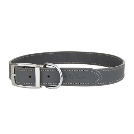 Obroża skórzana, L: 48-58 cm/25 mm, szary