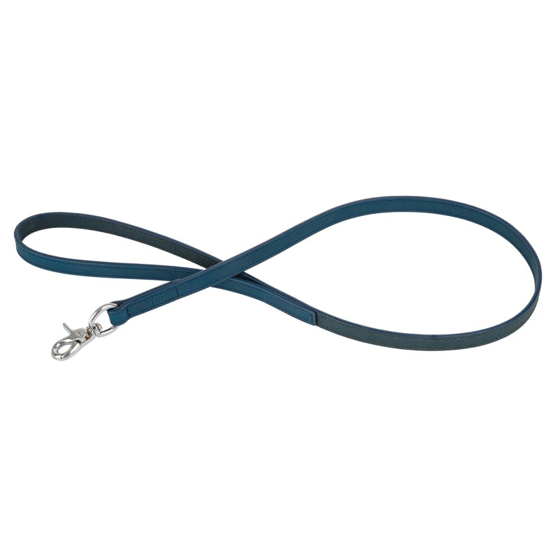 Smycz skórzana, 15 mm / 100 cm, niebieski