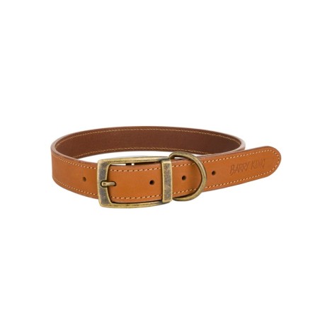 Obroża skórzana, M: 40-47 cm/20 mm, beżowy