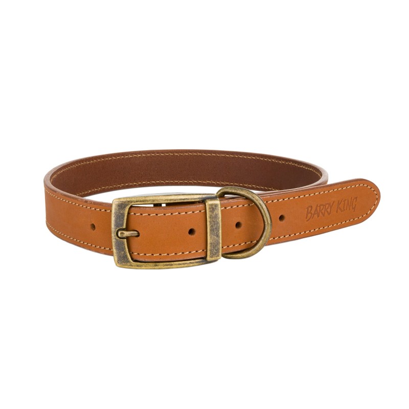 Obroża skórzana, L: 48-58 cm/25 mm, beżowy