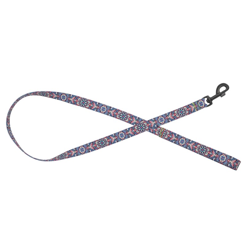 Smycz dla psa taśma Etno Mandala, 16mm/120cm