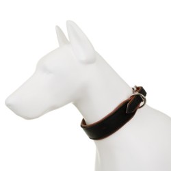 Obroża Skóra Łoś "Strong" 50mm/65cm koniak