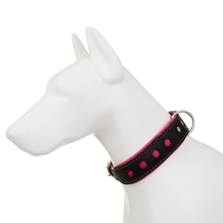 Obroża Skóra Łoś "Strong" Koła 40mm/55cm różowy