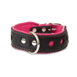 Obroża Skóra Łoś "Strong" Koła 40mm/55cm różowy