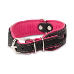 Obroża Skóra Łoś "Strong" Koła 40mm/55cm różowy