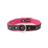 Obroża Skóra Łoś Kryształ 20mm/35cm różowy