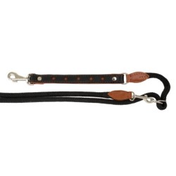 Smycz regulowana Skóra Łoś "STRONG" Koła 25mm/12/220cm koniak