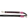Smycz regulowana Skóra Łoś "STRONG" Koła 25mm/12/220cm różowy