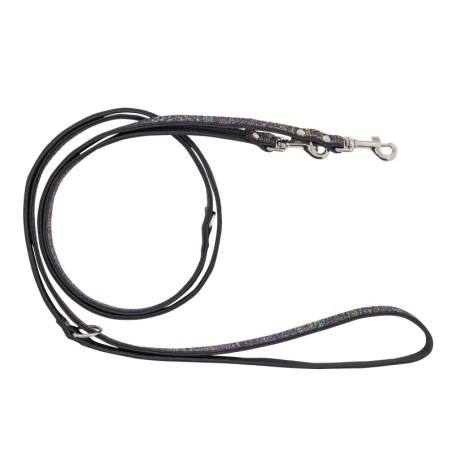 Smycz regulowana dla psa skórzana Laser, M-L, 20mm/200cm