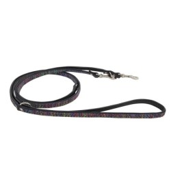 Smycz regulowana dla psa skórzana Laser, M-L, 20mm/200cm