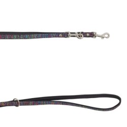Smycz regulowana dla psa skórzana Laser, M-L, 20mm/200cm