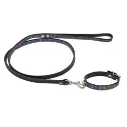 Obroża dla psa skórzana Laser, M-L, 16mm/45cm