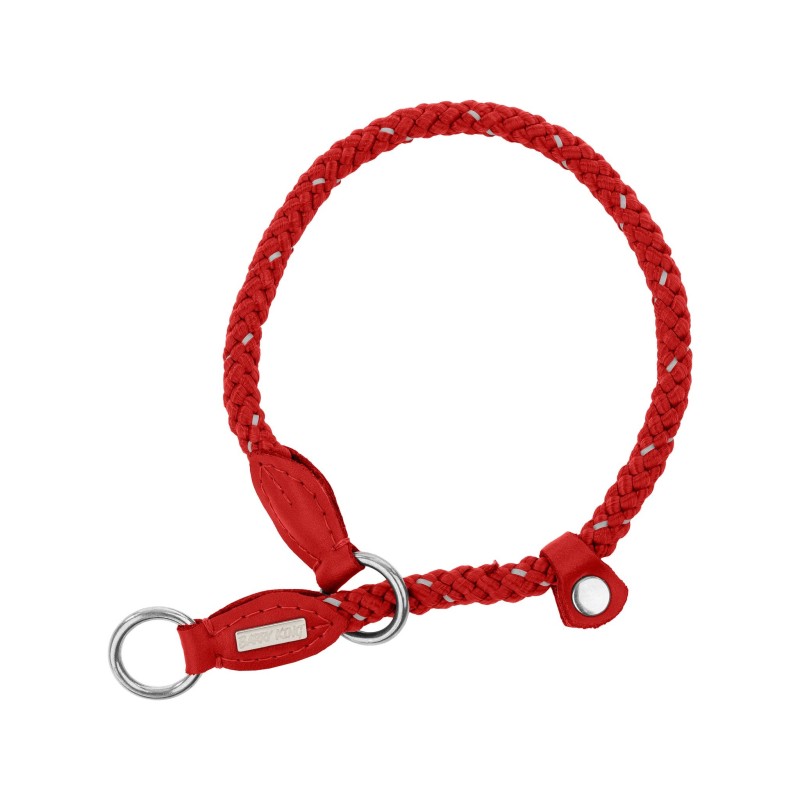 Obroża zaciskowa dla psa, Rope, Czerwona,  Sznur Odblaskowy,  50cm/10mm