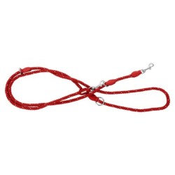 Smycz regulowana dla psa, Rope, Czerwona,  Sznur Odblaskowy, 200cm/10mm