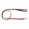 Smycz skórzana dla psa, czerwony/czarny, XS-S, 12mm/120cm
