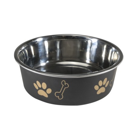 Miska antypoślizgowa z nadrukiem, czarna, S (0,3 l)