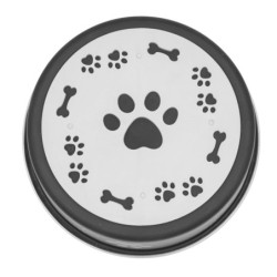 Miska antypoślizgowa z nadrukiem, czarna, M (0,45 l)