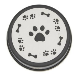 Miska antypoślizgowa z nadrukiem, czarna, L (0,7 l)