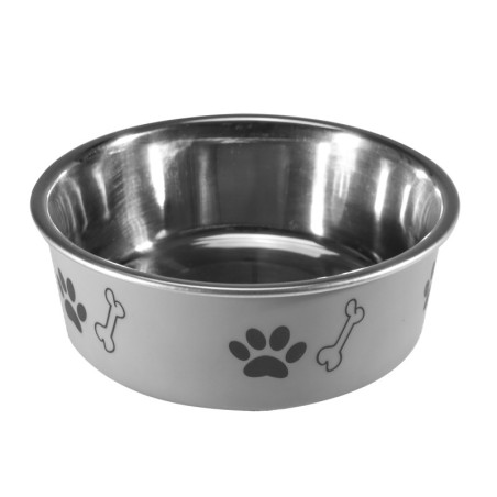 Miska antypoślizgowa z nadrukiem, szara, S (0,3 l)