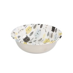 Miska, dla kota, ze stali nierdzewnej, emaliowana, wzór CAT FACE SELECTA, 350ml