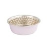 Miska, dla kota/psa, fioletowa, tłoczona, wzór plaster miodu, stal nierdzewna, 260ml