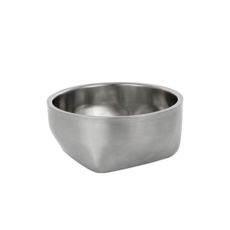 Miska podłużna, dla psa, stal nierdzewna,  z podwójnymi ściankami, 16cm