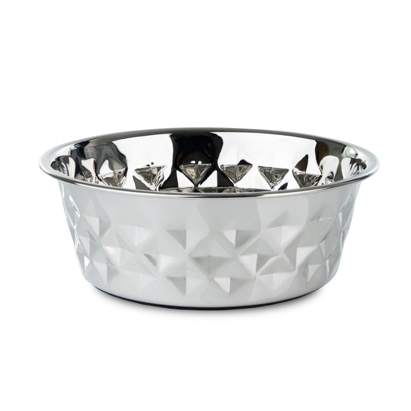 Miska z motywem diamentu, z antypoślizgową powierzchnią 13 cm 0,6 l