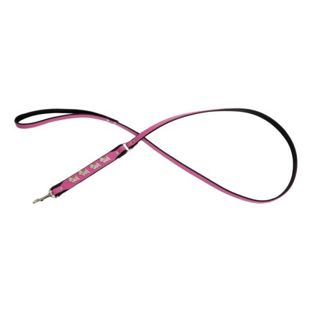 Smycz dla psa, wzór pieski west, 10MM/120CM różowa