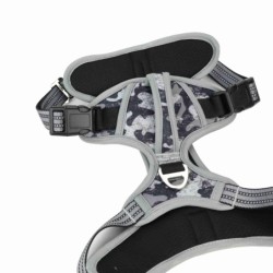 Szelki, dla psa, szare moro, materiał Oxford, l, ob.szyi 43-60cm/ob.klatki 47-86cm